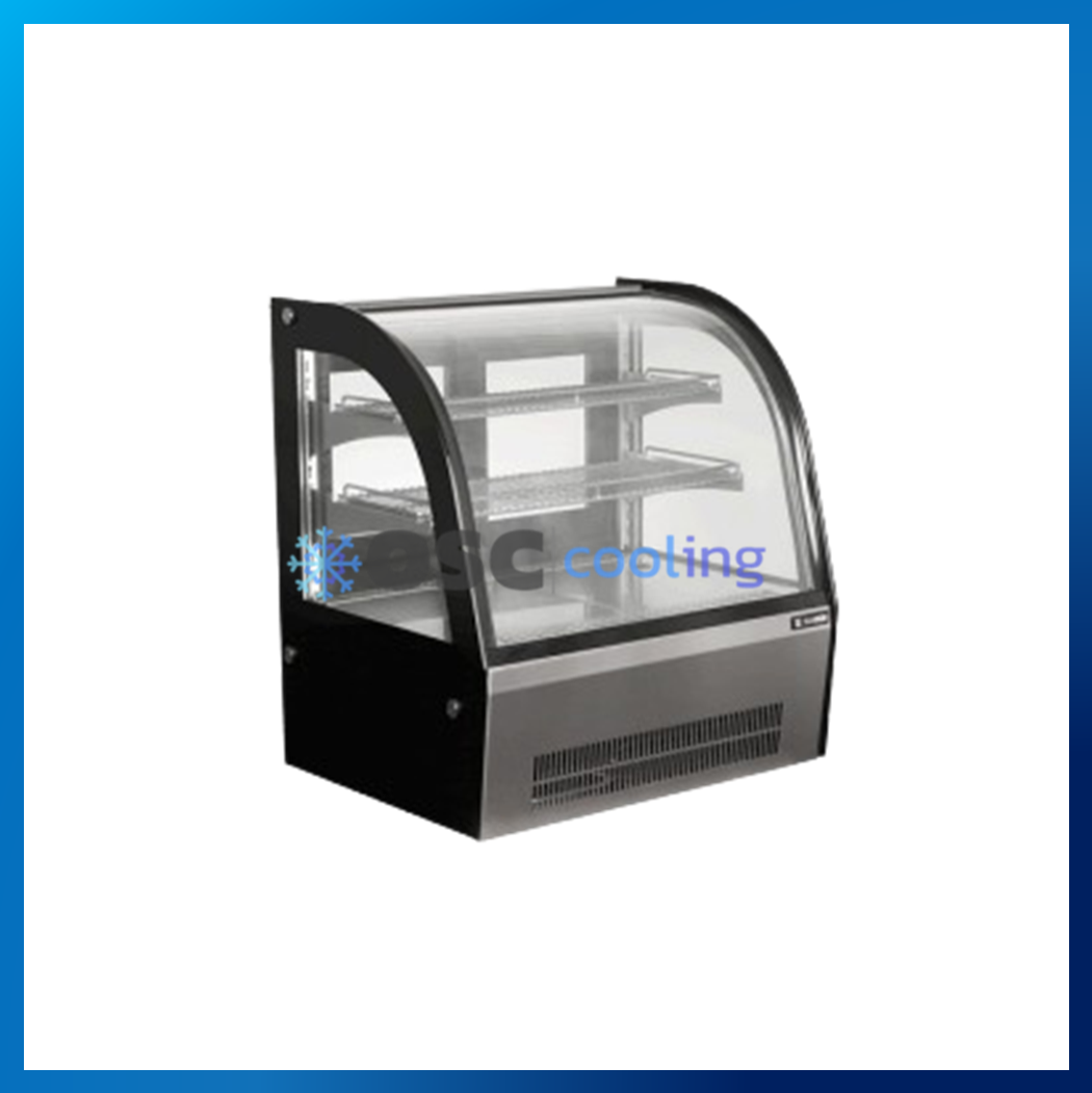 ตู้โชว์เค้กกระจกโค้ง สำหรับวางบนเคาท์เตอร์ "SANDEN" 4.2 คิว [SKC-0090R]