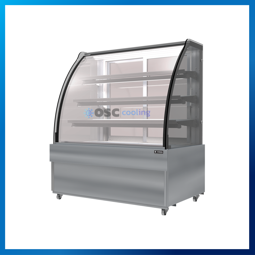 ตู้โชว์เค้กกระจกโค้ง 3 ชั้นวาง กว้าง 120 ซม. สีสแตนเลส 18.3 คิว [SKK-1207Z]