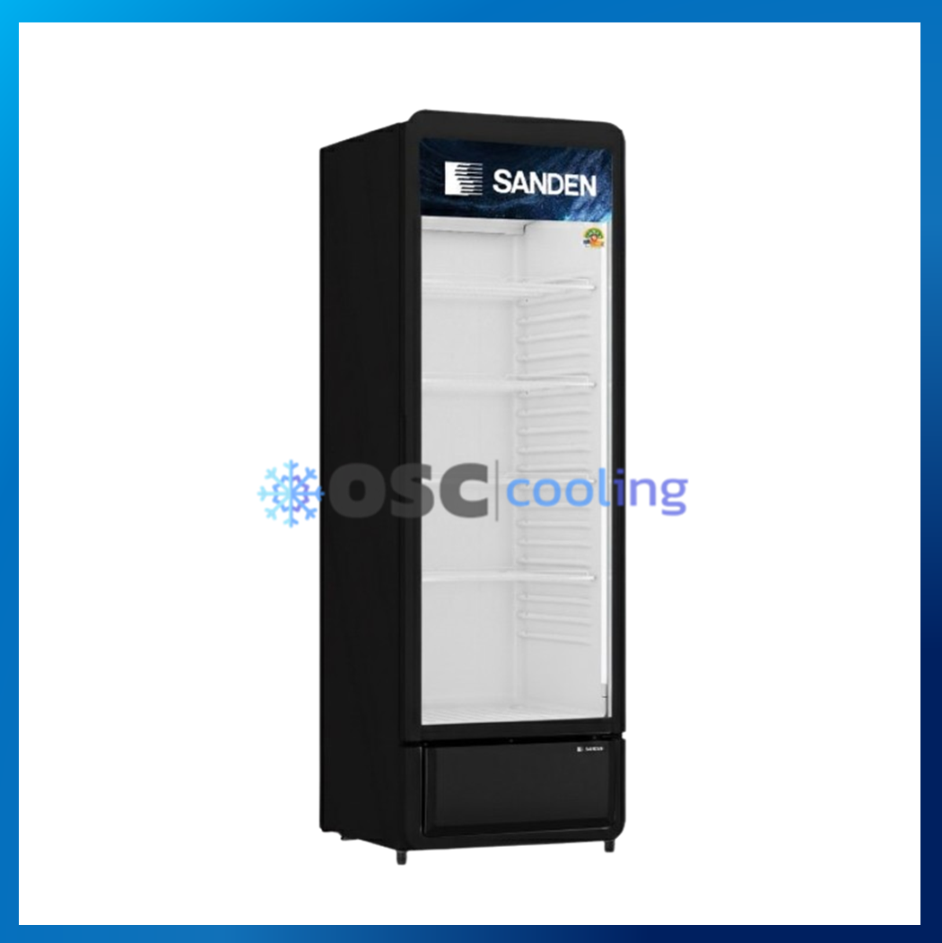 ตู้แช่เย็น 1 ประตู "SANDEN" 9.9 คิว สีดำ [SPC-0290-BLACK]